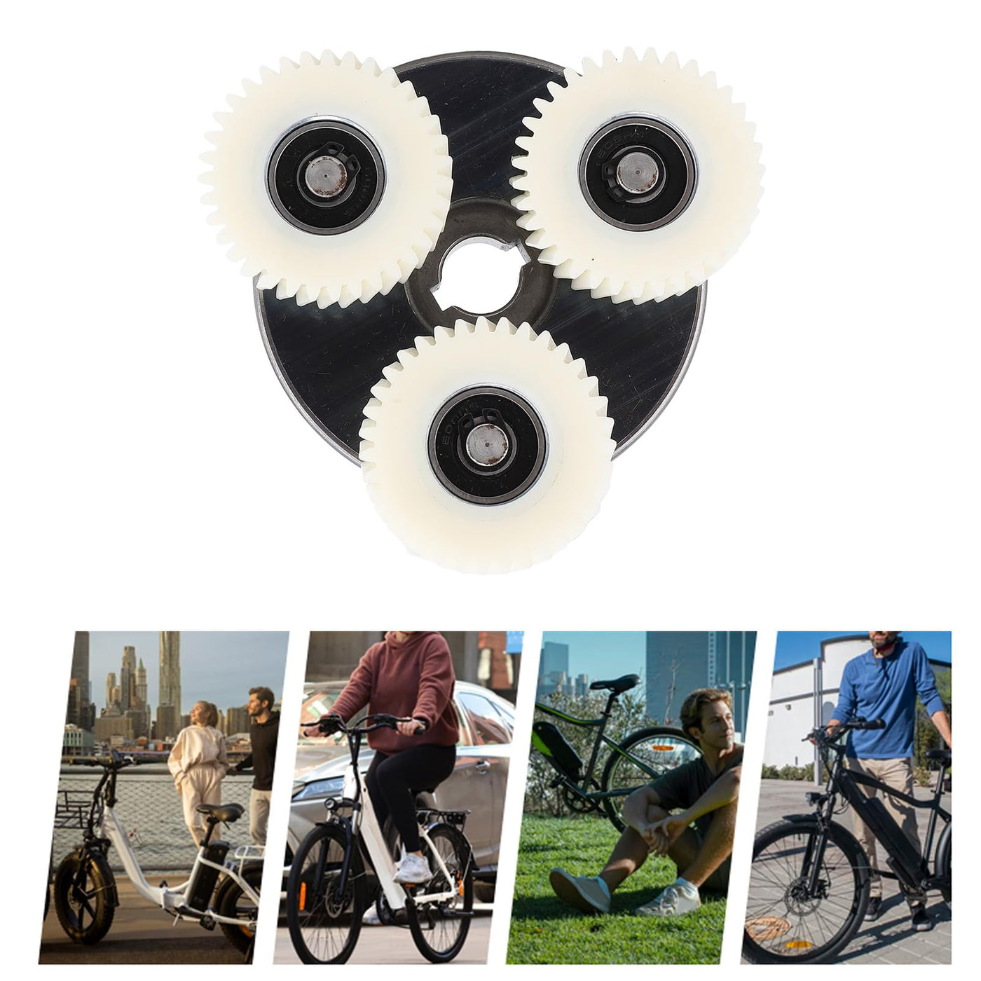 MechKit Elektrofahrrad Motor Zahnrad Kupplung Kit, 3 Stück Nylon 36T Planetengetriebe mit 88mm Kupplung für Bafang 500 bis 750W Motor