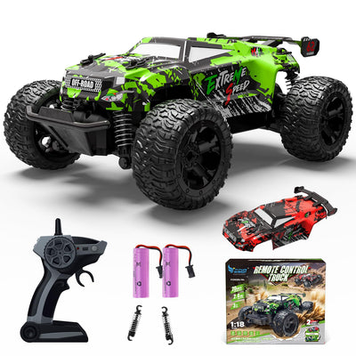 Ferngesteuertes Auto ab 3 4 6 8 Jahre, 1:18 Ferngesteuerter Monstertruck Ferngesteuert Mit Karosserielicht/Doppelschale, RC Auto Ferngesteuert ab 3 4 6 8 Jahre Kinder Geschenke für Jungen und Mädchen