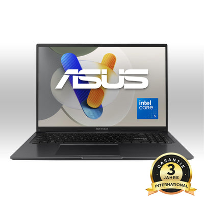 ASUS Vivobook 16 X1605VA Laptop | 16" WUXGA 16:10 IPS Display | Intel Core 5 120U | 16GB RAM | 512GB SSD | Intel Graphics | Win11 Home | QWERTZ | Indie Black