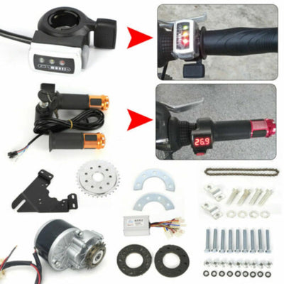 Konfiur 350W 24V Elektrofahrrad Umrüstsatz, E-Bike Hinterrad/Vorderrad Umbausatz Kit Fahrrad Motor Ebike Nachrüstsatz Ebike Conversion Kit, Antriebsset Mountainbike
