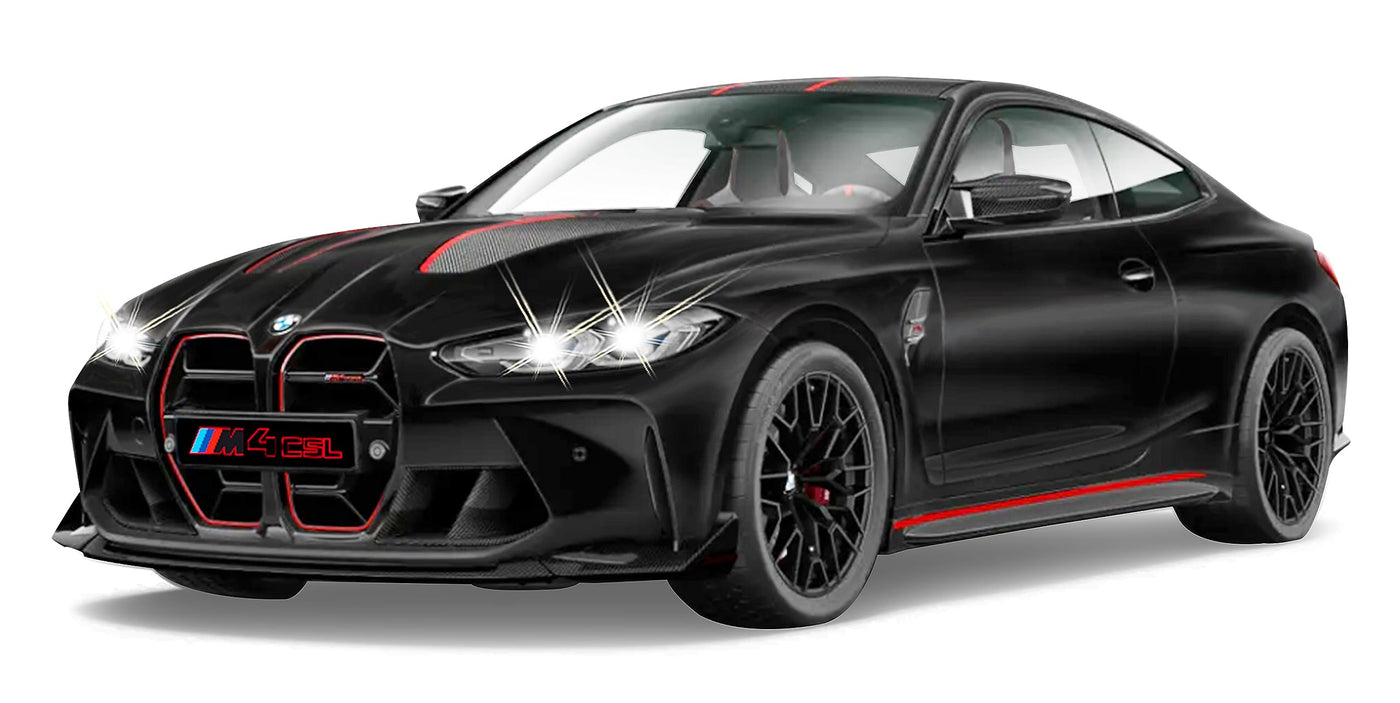 JAMARA BMW M4 CSL 1:16 2,4GHz -transparente Windschutzscheibe, LED Licht, RC-Auto