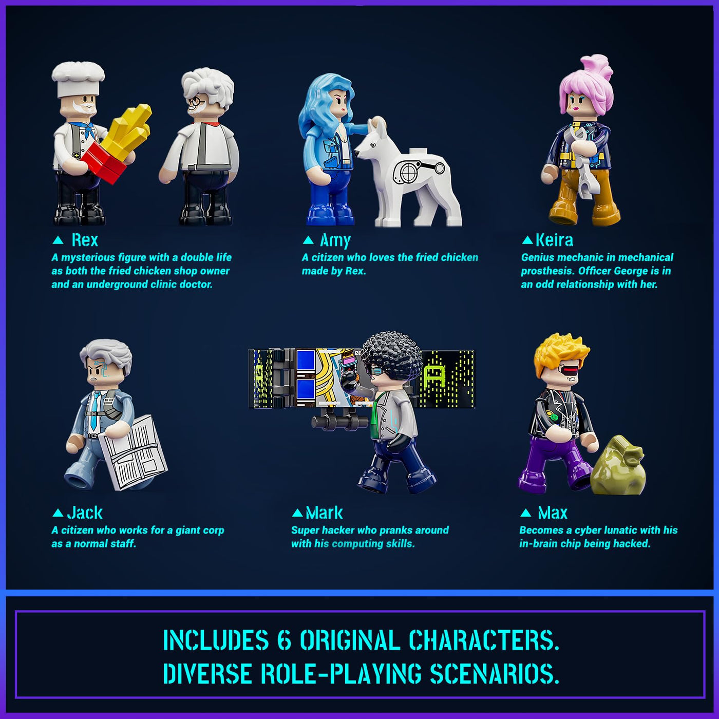 FUNWHOLE Cyberpunk-Villa Beleuchtetes Baustein-Set – 2524 Teile Zukunftsstadt-Modulgebäude Bausatz, Ideales Ausstellungsstück für Erwachsene und Sci-Fi-Fans