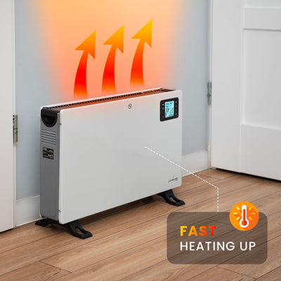 LEHMANN LHOHC-2013C Konvektor Heizung Heizkörper 2000 W | Elektroheizung mit 3 Heizstufen 750/1250 / 2000 W | Elektro Konvektorheizung mit LED-Anzeige, APP WiFi, Timer und Fernsteuerung