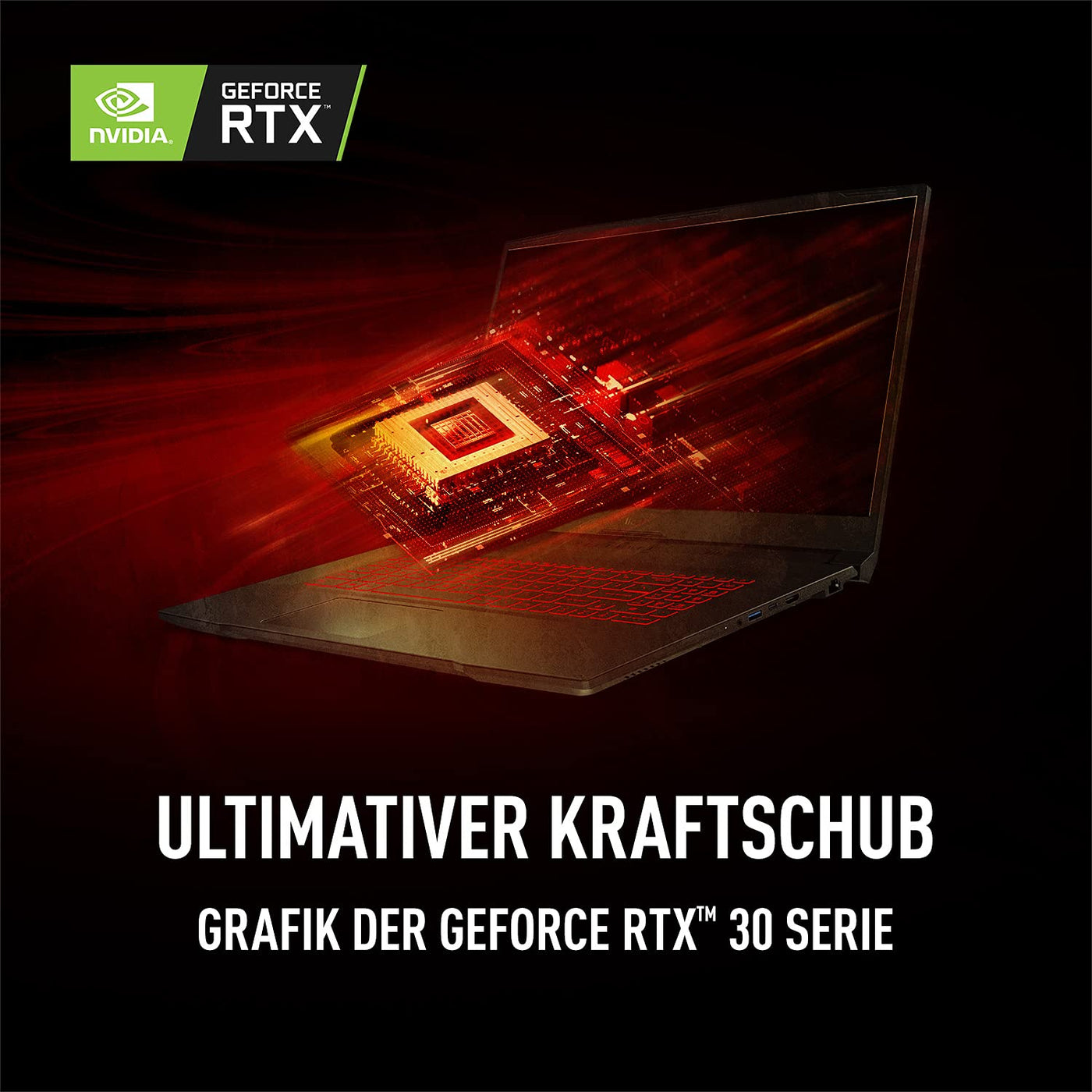 MSI Katana GF76 11UD-223 (17.3 Zoll /144HZ) Gaming-Laptop (Intel Core i7-11800H+HM570, Nvidia RTX3050 Ti, GDDR6 4GB, 512GB, Windows 10 Home Advanced), Schwarz