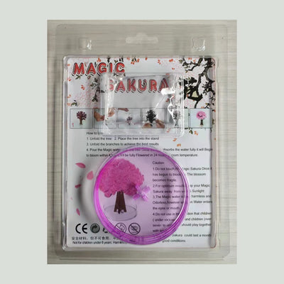 1 Stück Mini Sakuratree Magic Paper Tree DIY Kristallwachstum Kit Dekoration Spielzeug Neuheit Jungen Mädchen Wissenschaft und Spielzeug Learning Guide