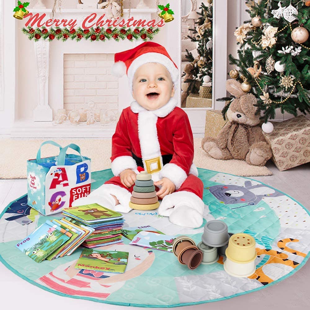 Mini Tudou 8 Stück Stapelbecher, Schichtenspielzeug, Baby Badespielzeug& Spielzeug Bauen für die frühe pädagogische Entwicklung Bestes Lernspielzeug Geschenk für 6 Monate + Jungen & Mädchen