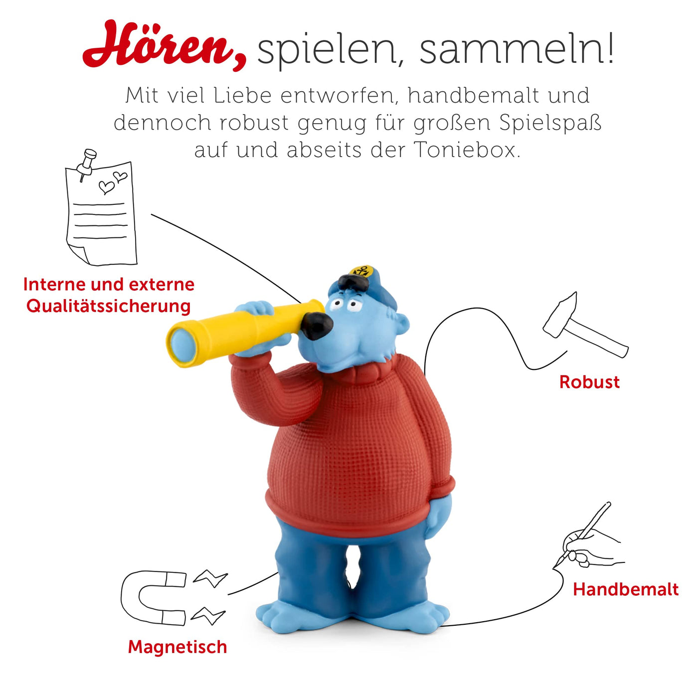 tonies Hörfigur für Toniebox, Käpt'n Blaubär – Seemannsgarn, Hörspiel für Kinder mit zehn lustigen Geschichten, ab 4 Jahren, Spielzeit ca. 50 Minuten