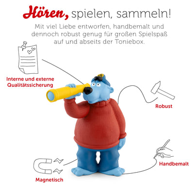 tonies Hörfigur für Toniebox, Käpt'n Blaubär – Seemannsgarn, Hörspiel für Kinder mit zehn lustigen Geschichten, ab 4 Jahren, Spielzeit ca. 50 Minuten