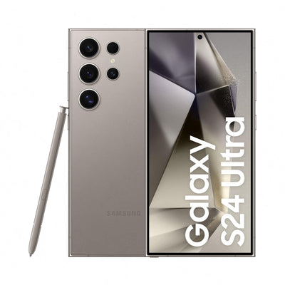 Samsung Galaxy S24 Ultra AI Smartphone, Android-Handy ohne Vertrag, 12GB RAM/512GB Speicher, 200-MP-Kamera, S Pen, Lange Akkulaufzeit, Titanium Gray, 3 Jahre Herstellergarantie