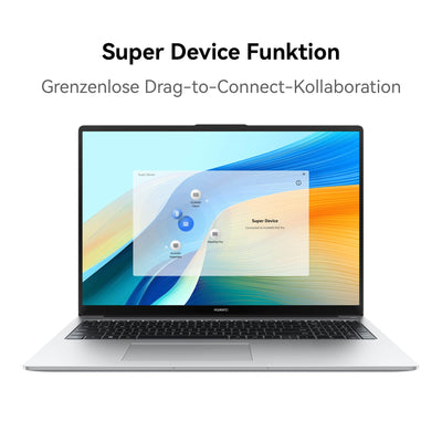 HUAWEI MateBook D 16 2024, 12th Gen Intel Core i5, 16GB RAM, 512GB SSD, 16 Zoll FullView Display, 1,68 kg leichten Gehäuse, Windows 11 Home, Space Gray, Deutsche Version