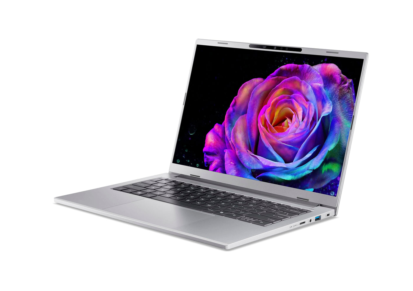 Acer Aspire 14 AI OLED (A14-61M-R8SZ) KI Laptop, Copilot+ PC, 14" WUXGA OLED Display, AMD Ryzen Al 7 350, 32 GB RAM, 1 TB SSD, AMD Radeon 860M, Windows 11, QWERTZ Tastatur, Silber