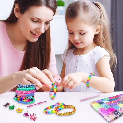 3800+ Für Loom Bänder Set, 54 Rastern Loop Armbänder Set Kinder, einschließlich Webstuhl, Häkelnadel, Anhänger, Perlen usw Für Loom Bänder Zubehör. Loops Gummis sind Kinderspielzeug und Geschenke