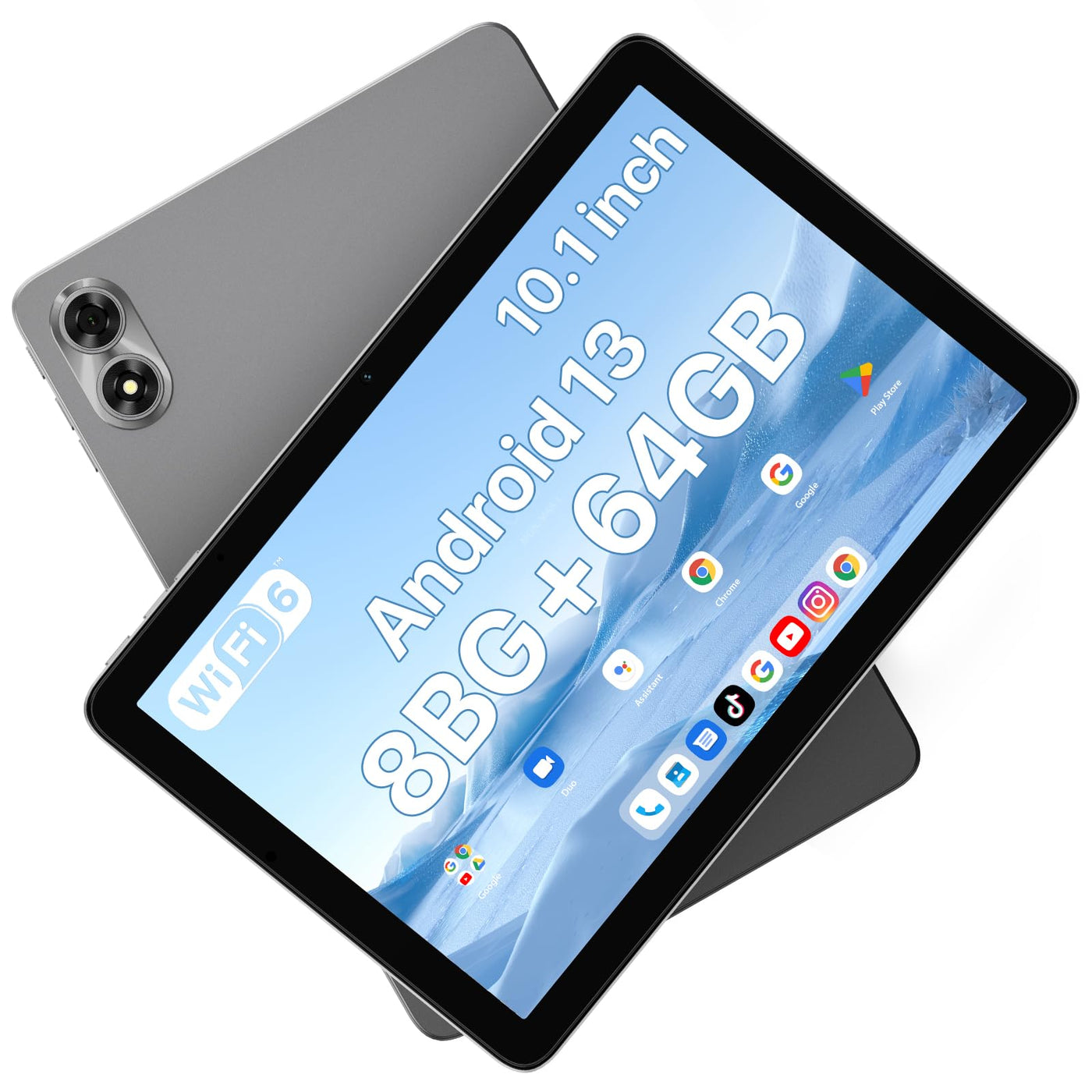 UMIDIGI G1 TAB 10.1 Zoll Tablet, Tablet Android, 8GB RAM (4GB+4GB), 64GB ROM(1TB TF), RK3562 Quad Core Gaming Tablets PC mit 6000 mAh Akku, 8MP+8MP, BT5.0, WiFi 6, GMS, Grau