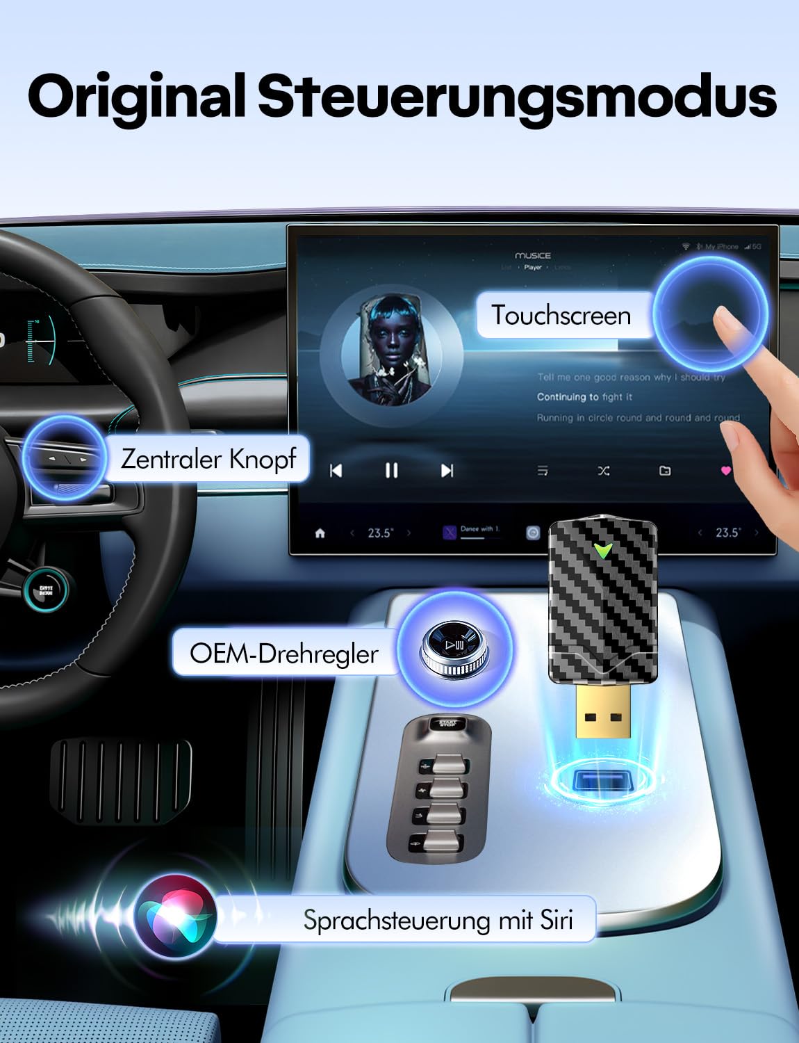 CODONOVA 2026 Pro Mini CarPlay Wireless Adapter–Android Auto Wireless Adapter, Plug & Play, USB-A/USB-C, Stabil und Kompakt für Flüssiges Fahren, Kompatibel mit Autos ab 2016, iOS 10+ und Android 10+