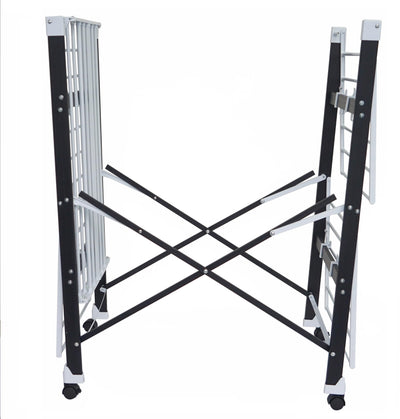 Loving Home® Faltbarer Wäscheständer, Standtrockner, Wäschetrockner Turm 175 x 83 x 112 cm mit Rollen, belastbar bis 35 kg, Trockenlänge 21 m