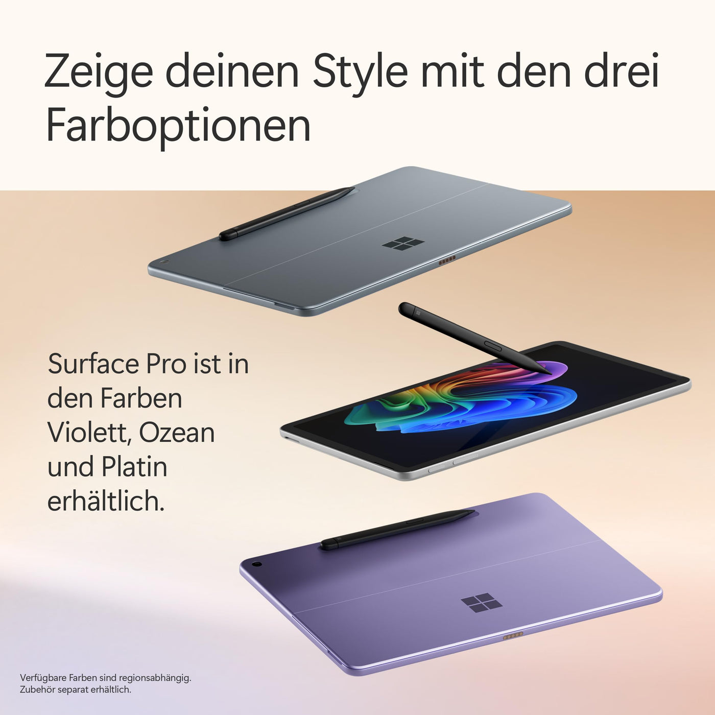 Microsoft Surface Pro | Copilot+ PC | 12” LCD Touchscreen | Snapdragon® X Plus | 16GB RAM | 512GB Speicher | Neuestes Modell | Platin