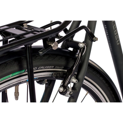 Airtracks Herren Trekking Fahrrad 28 Zoll Trekkingbike TR.2820 Trekkingrad City Bike 24 Gang Shimano ACERA RD-T3000 Kettenschaltung Nabendynamo Schwarz Matt - 60cm Körpergröße 185-195 cm