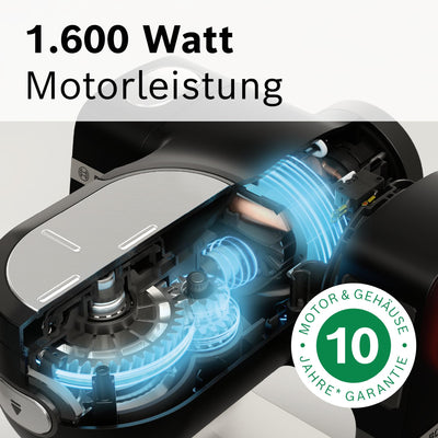 Bosch Küchenmaschine Serie 6 MUMS6ZS13D, NEU, Automatikprogramme, integr.1g Waage, 5,5l Schüssel, Durchlaufschnitzler, Scheiben, Knethaken/Rührbesen/Silikonbesen, spülm.fest, 1.600 W, silber/schwarz