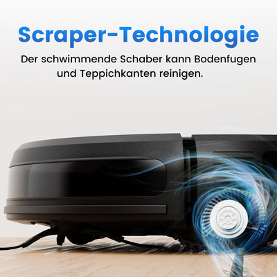 AIRROBO Saugroboter mit Wischfunktion, P30 Staubsauger Roboter, 3000Pa Saugkraft, 3 in 1 Roboterstaubsauger für Tierhaare, Teppich, Hartböden, Wischroboter mit Fernbedienung, 120Min Laufzeit