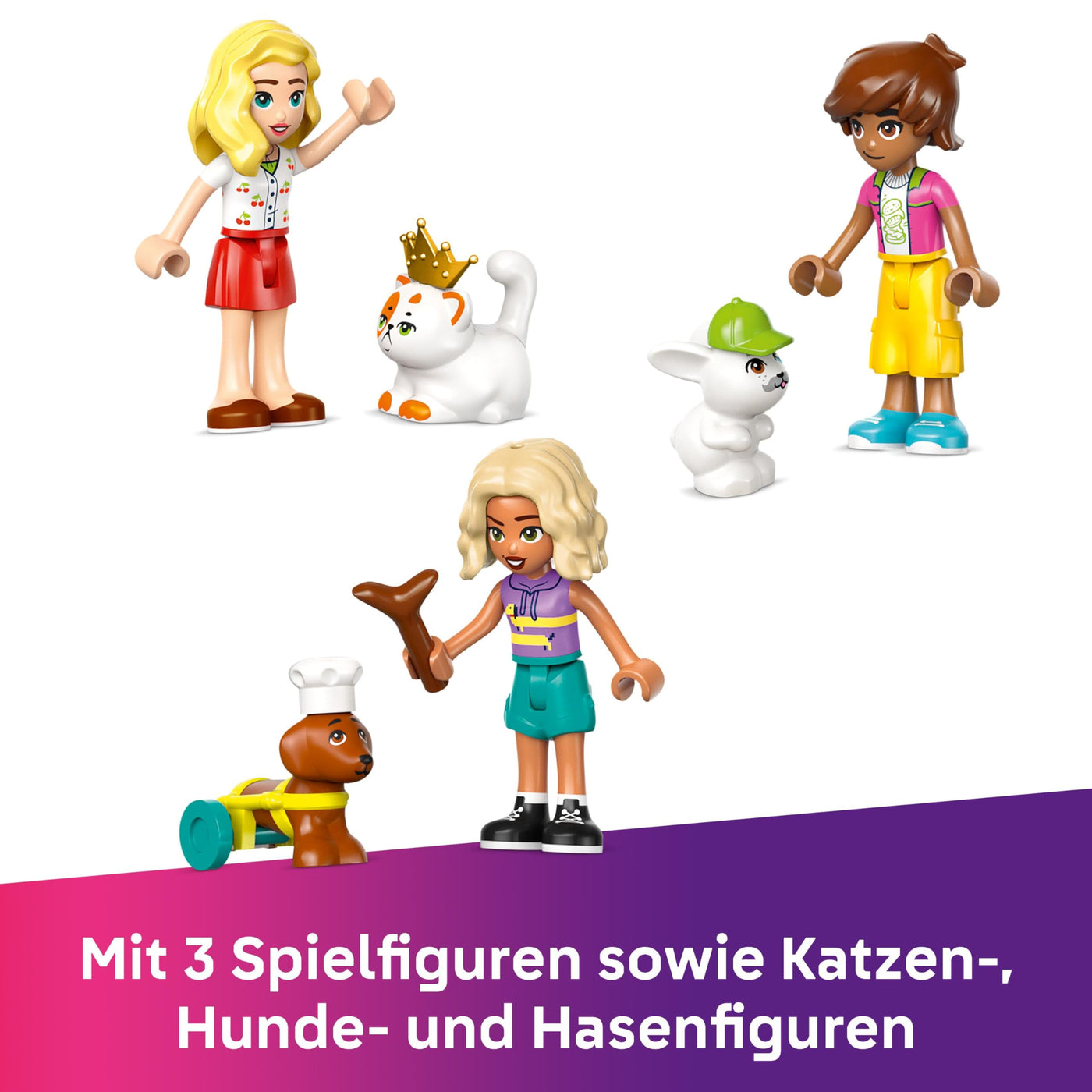 LEGO Friends Geschäft für Haustierzubehör - mit Hund, Katze und Kaninchen als Tierfiguren, 3 Minifiguren und viel Zubehör für die Haustierpflege - Geschenk für Mädchen und Jungen ab 6 Jahren - 42650