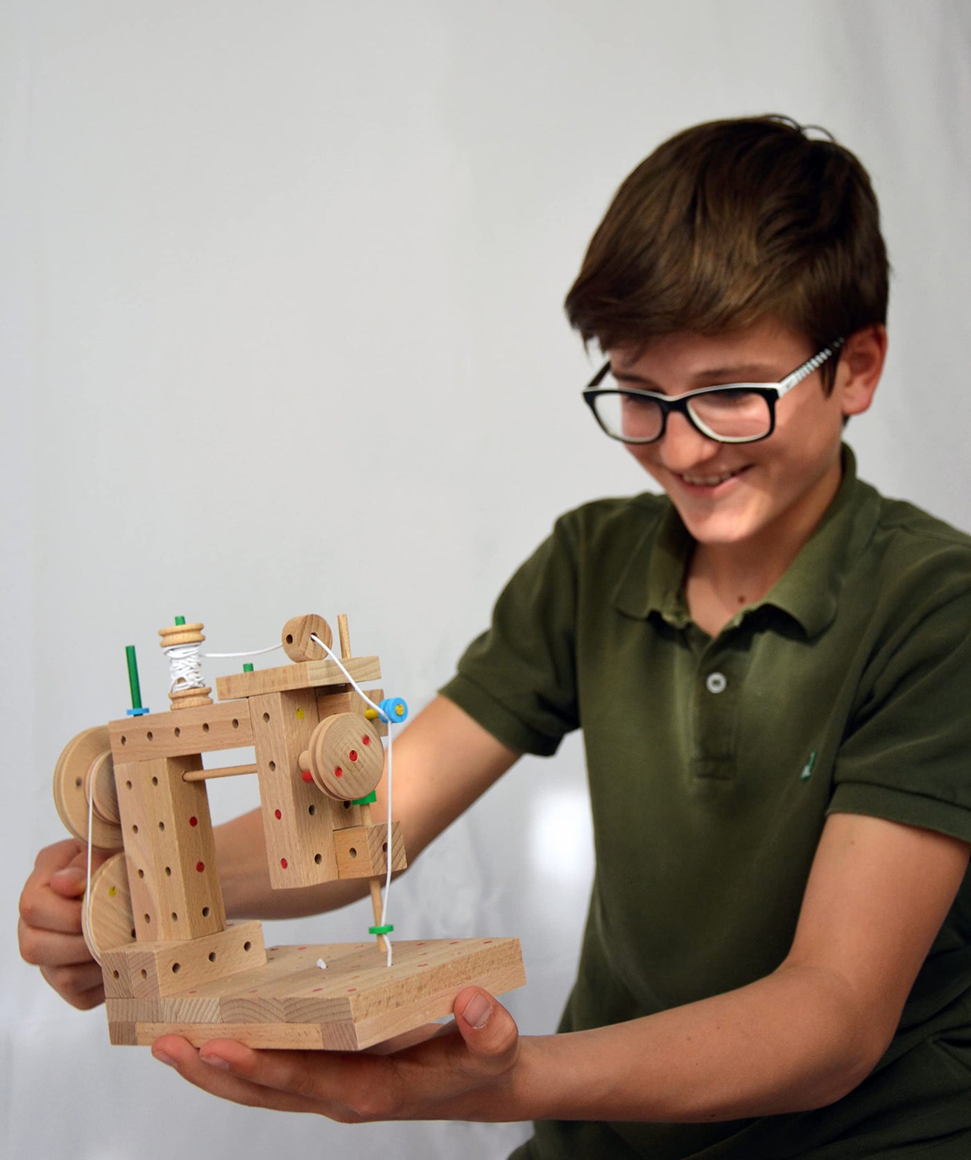 Matador 11318 E318 Baukasten, ab 5 Jahren, holzfarben, bunt