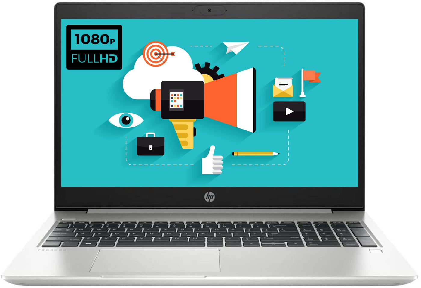 HP 255 - Grau - 15,6'' FHD - Ryzen 5 5500U - 32GB RAM - 1000GB SSD - Windows 11 Pro #mit Funkmaus +Notebooktasche, Anthrazit, I-HM-H25-8s-R5-32-1000-W