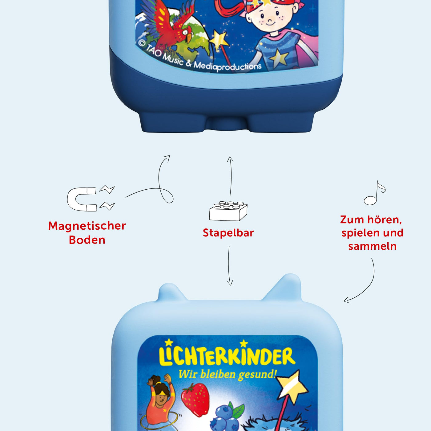 Tonies Clever Tonie 4er Set: Lichterkinder – Lernen mit LIKI und LUMI für die Toniebox, Kinder Hörspiel mit Musik, ab 5 Jahren, Spielzeit ca. 160 Minuten