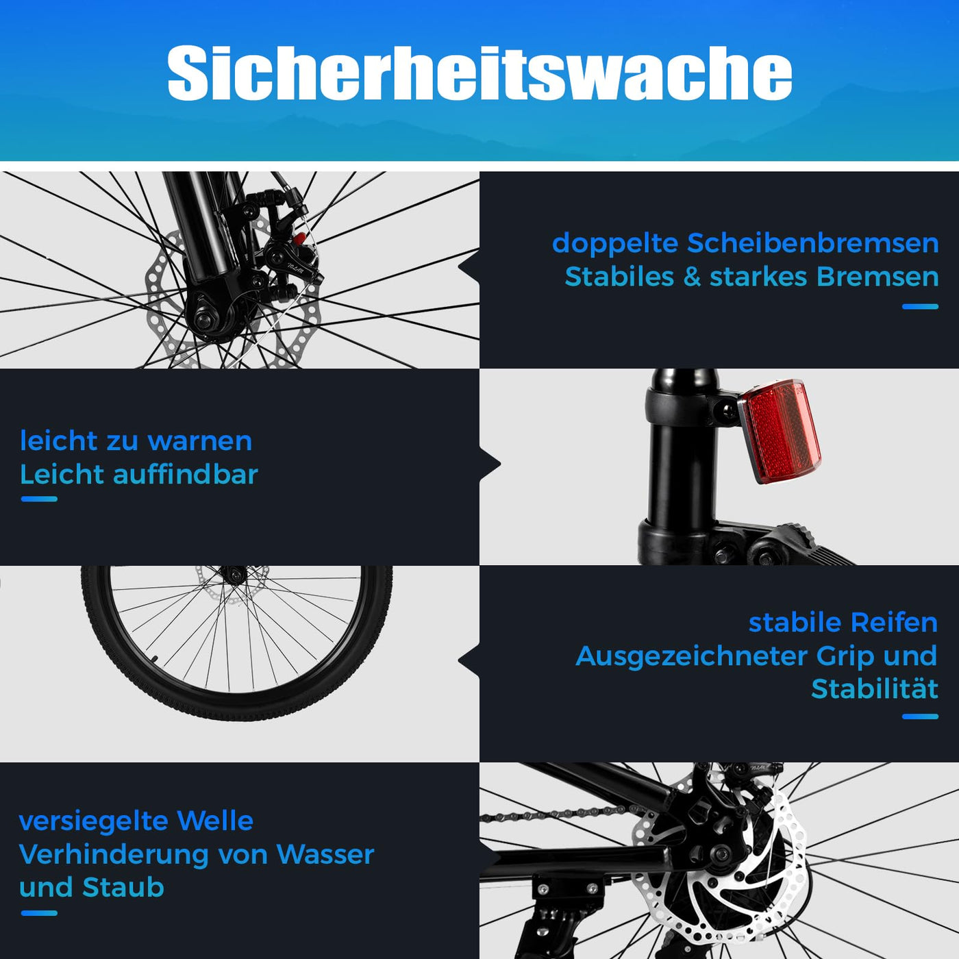 Charocean Mountainbike 26 Zoll Fahrrad Herren Fahrräder 21 Gang-Schaltung Mountain Bike Vollfederung Klapprad mit Scheibenbremse, Fahrrad für Jungen Herren und Damen