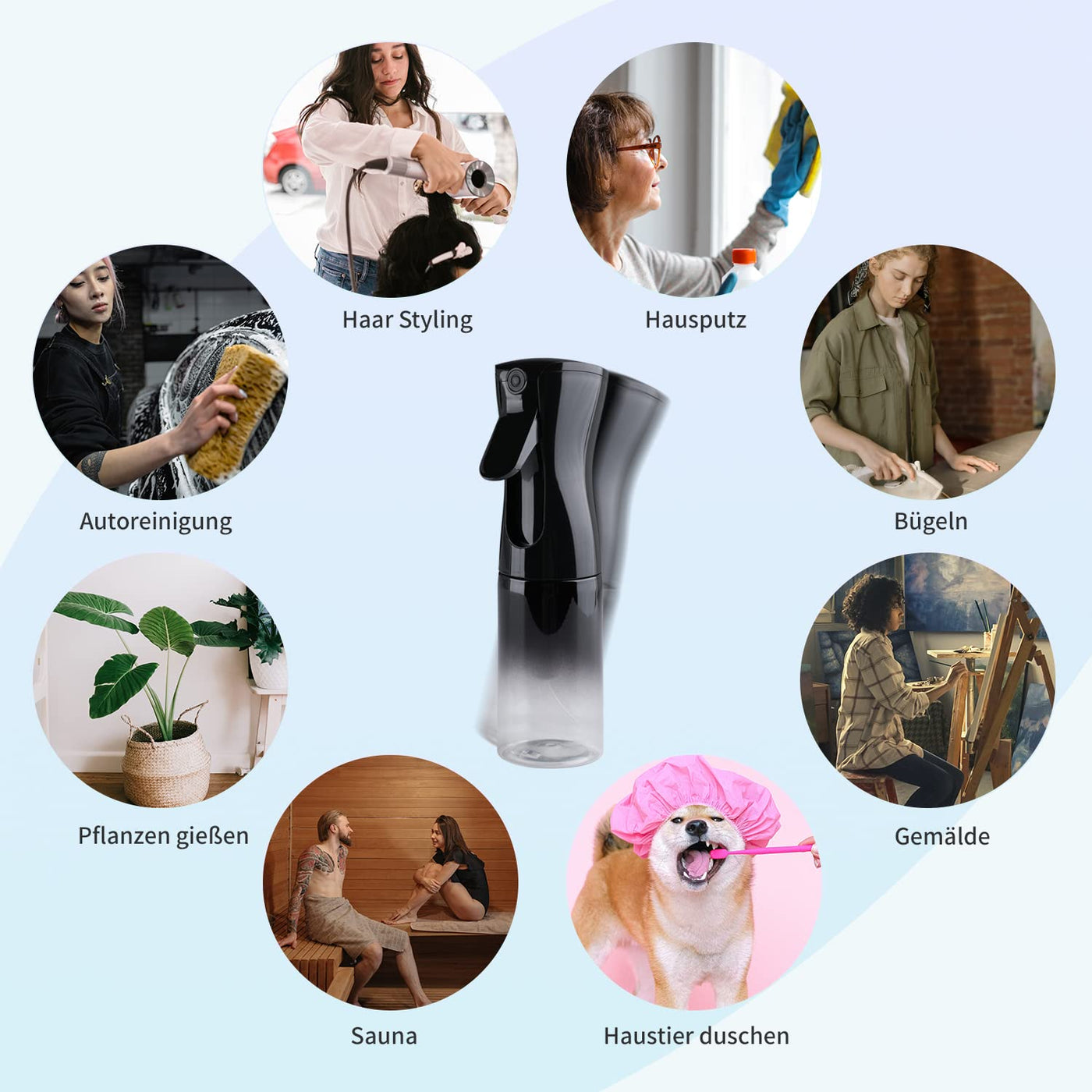 TANSHINE Sprühflasche Haare Sprühflasche Zur Reinigung klein Sprühflasche Pflanzen Wasser Sprühflasche Feiner Nebel Desinfektionsmittel Sprühflaschen Sprühnebel Flasche Nebelspray Sprühger?t 200ml