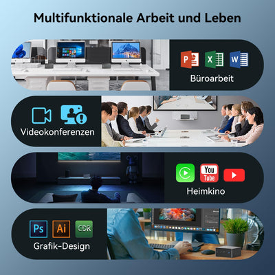 Intel/Asus NUC 13 Pro Mini PC Core i5-1340P |12 Kerne 16 Threads NUC13ANHi5 Mini Desktop Computer| 16GB RAM 1TB SSD| Windows 11 Pro Desktop Computer| 4K/8K UHD| HDMI| 2 x Thunderbolt 4| WiFi 6E| BT5,