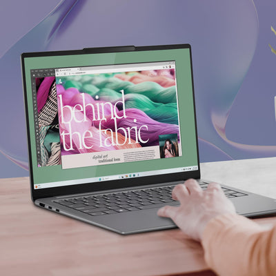 Lenovo Yoga Slim 7i AI Laptop | 14" WUXGA OLED Display | Intel Core Ultra 7 | 16GB RAM | 512GB SSD | Intel Arc Grafik | Windows 11 | QWERTZ | Luna Grau | 3 Monate Premium Care