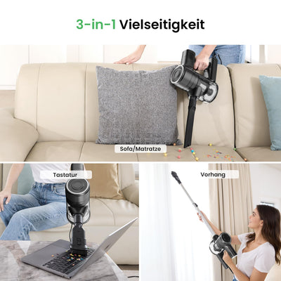 Vexilar C6 3-in-1 Staubsauger, 20KPa Staubsauger mit Kabel, 600W Vacuum Cleaner, 7M Handstaubsauger, Stielstaubsauger mit Kabel mit Überhitzungsschutz, 800 ml Staubbehälter mit Handgriff für Tierhaare