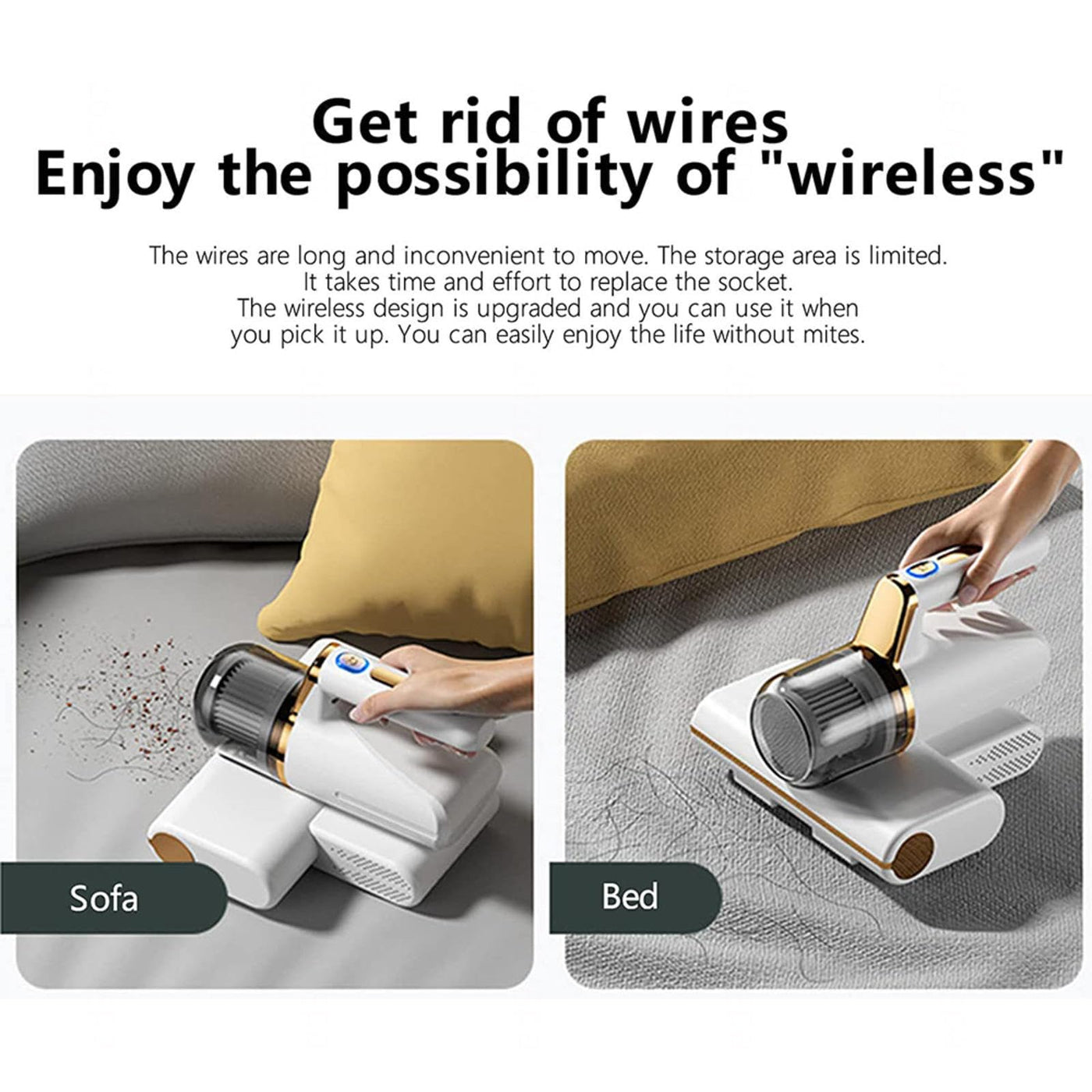 Matratzenreiniger GeräT, Entfernt 99,9% Bakterien, Allergene, Staub-Milben Matratzenreiniger Mit Uv-Licht Und Vibration Matratzenstaubsauber 8 Kpa Tiefenmatratzenreiniger,Green