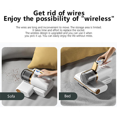 Matratzenreiniger GeräT, Entfernt 99,9% Bakterien, Allergene, Staub-Milben Matratzenreiniger Mit Uv-Licht Und Vibration Matratzenstaubsauber 8 Kpa Tiefenmatratzenreiniger,Green