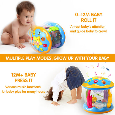 Baby Spielzeug Mädchen Junge Drehender Projektor 12 18 Monate mit Musik/Licht Kinderspielzeug ab 1 2 jahr Kinder Babyspielzeug Geschenk Frühes Lernen für Kleinkind