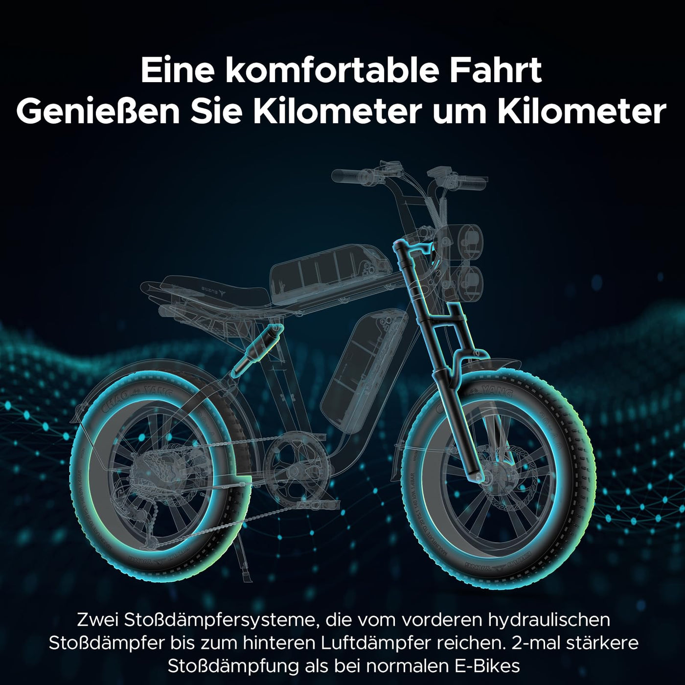 ENGWE E Bike Herren Elektrofahrräder-Ebike mit einem Akku/ 2 Akkus, E-Bike 20 * 4.0 Zoll Fette Reifen, Ebike Herren bis zu 75km/150km/90km/170km, Elektrofahrrad 7-Gang, M20/M1