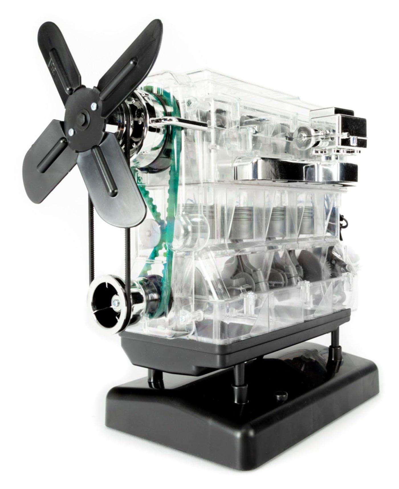 Franzis 67175 - Der große Technikbausatz 4-Zylinder-Motor, hochwertiger Modell-Bausatz im Maßstab 1:3, 100 Bauteile zum Stecken und Schrauben, inkl. Soundmodul, Anleitung und Begleitbuch