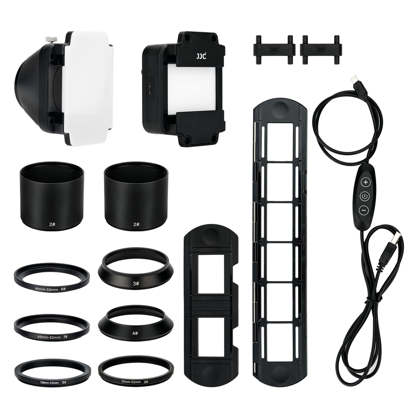 JJC 35mm Film Negativ Scanner, Film Digitalisierungsadapter Mit LED Beleuchtungsset, Dia und Filmhalter Zum Kopieren von Negativfilmen, Zubehör für Film und Dia Scanner