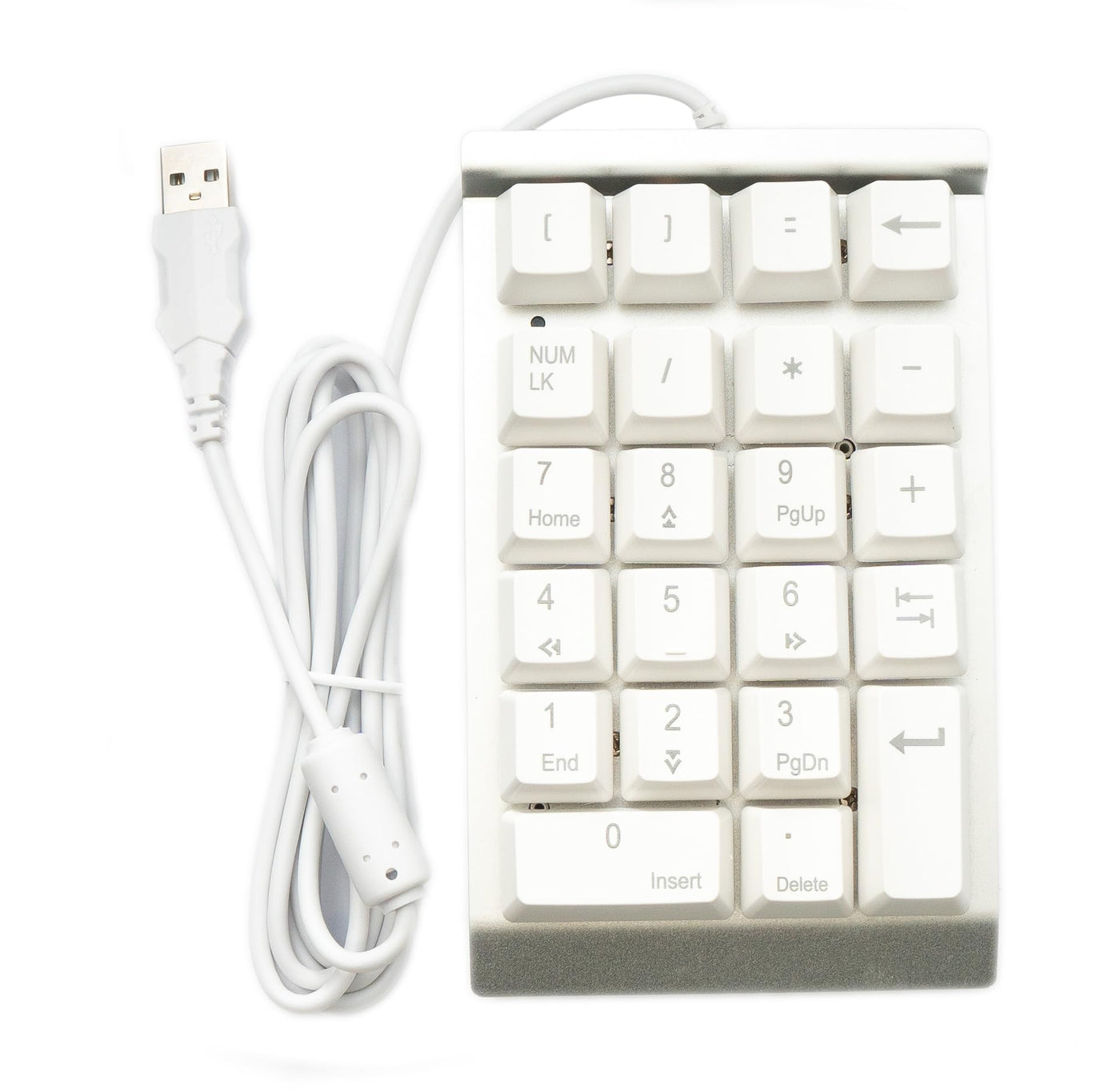 System-S Numpad Ziffernblock 23 Tasten USB 2.0 Typ A mechanische Tastatur mit LED in Weiß