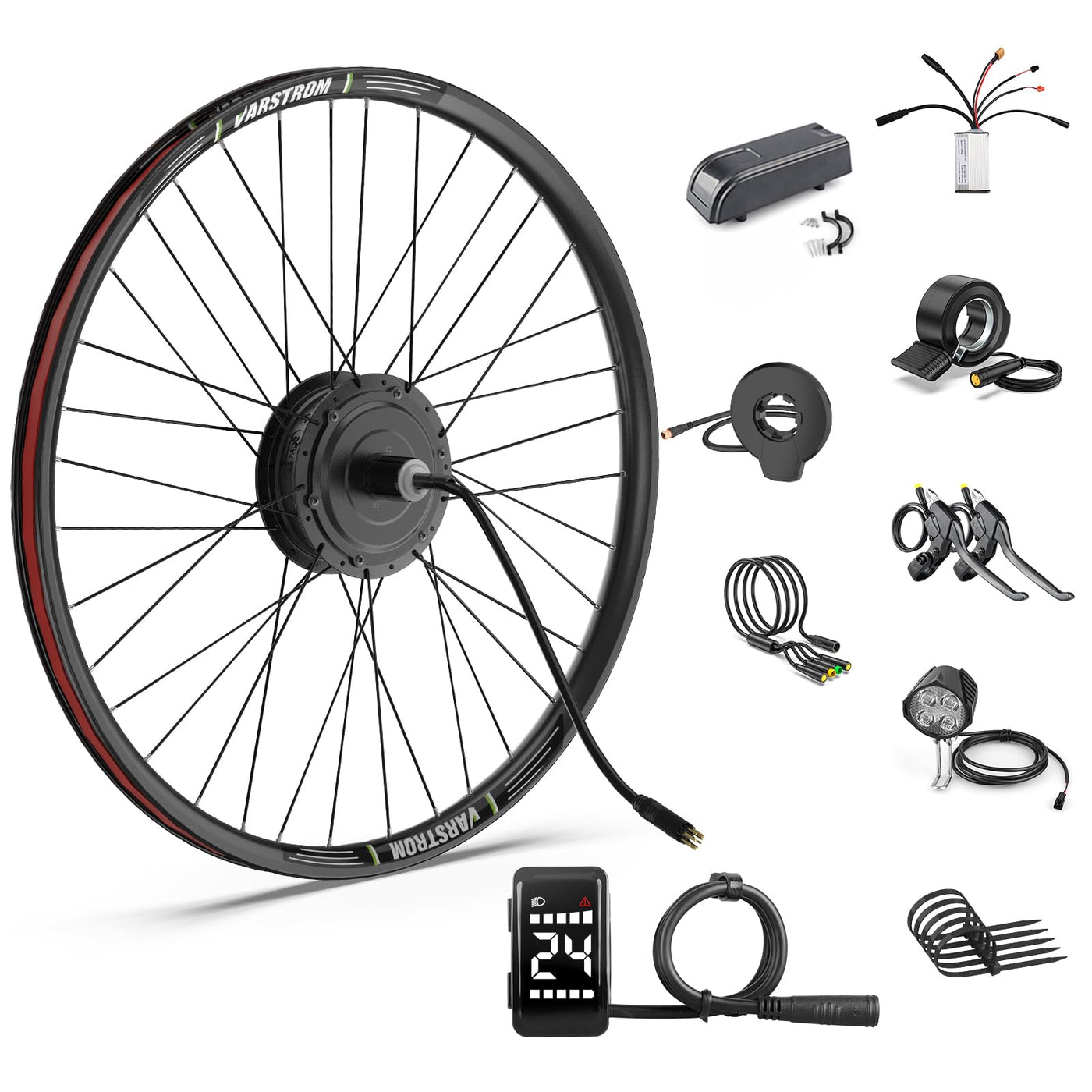 BAFANG 48V 500W Heckmotor Elektrofahrrad-Umrüstset - für 28" 700C Räder, Hinter-Kassetten-Nabenmotor mit Felge, DZ40 Anzeige, PAS-Sensor & Steuergerät für Stadt- und Bergfahrräde