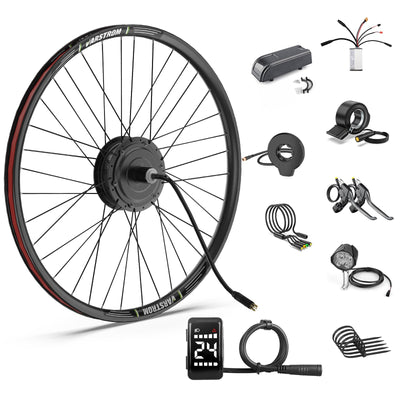 BAFANG 48V 500W Heckmotor Elektrofahrrad-Umrüstset - für 28" 700C Räder, Hinter-Kassetten-Nabenmotor mit Felge, DZ40 Anzeige, PAS-Sensor & Steuergerät für Stadt- und Bergfahrräde