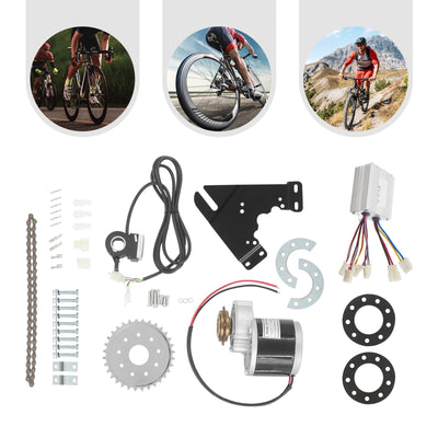 GramStudio Fahrrad Motor DIY Conversion Kit mit Daumengashebel, 350W 24V Umbausatz Kit, Für Fahrrad zum E-Bike Umbauen, IP54-Motor, Einstellbare Geschwindigkeit