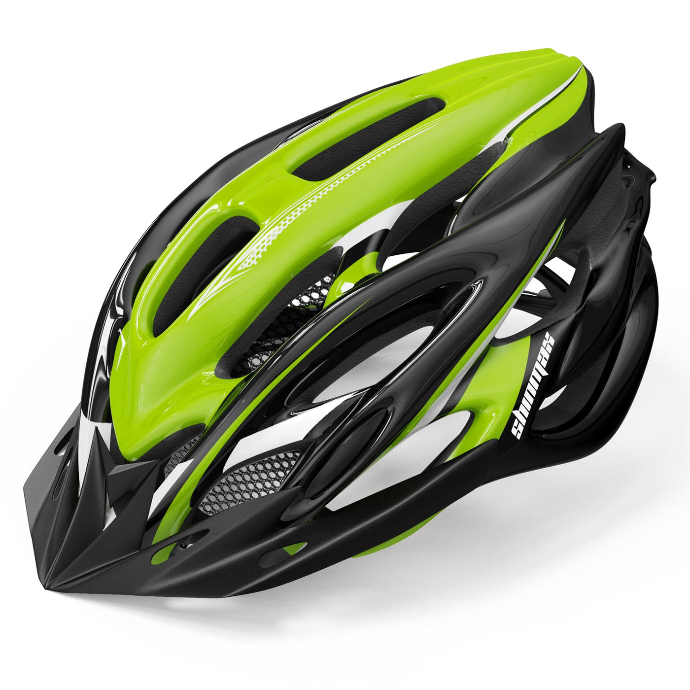 Shinmax Fahrradhelm Herren Damen Fahrradhelm mit Licht Fahrrad Helm mit Visier Helm Fahrrad Superleicht Einstellbare MTB Erwachsenen mit Aufbewahrungstasche (Dunkelgrün)