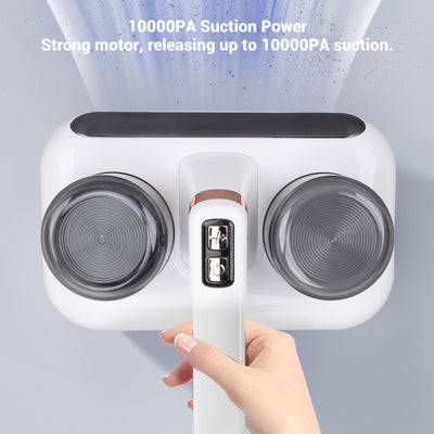 Jiawu Staubsauger des Bett-16Kpa, Akku-Matratzenstaubsauger mit 4 Waschbaren Ersatzfiltern, Leistungsstarker Hand-Tiefenreiniger mit Saugfunktion Zum Staubsaugen von Betten, Laken, Sofas