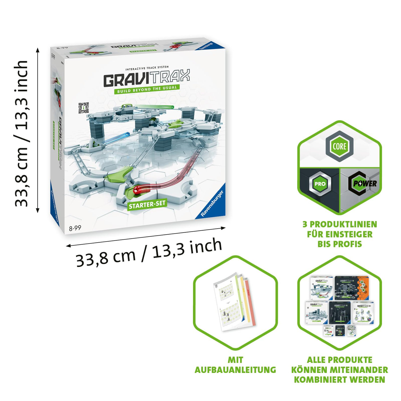Ravensburger GraviTrax Starter-Set 22410 - GraviTrax Starterset für Deine Kugelbahn - Murmelbahn und Konstruktionsspielzeug ab 8 Jahren, Geschenk für Kinder, alleine bespielbar