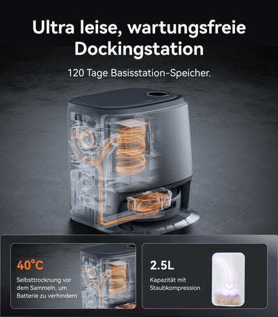NARWAL Freo Z Ultra Saugroboter, Doppel-KI-Chips, Doppel-KI-Ausweichen KI-adaptivem Heißwasserwaschen von Mopps und Trocknen, 12.000 Pa Saugkraft, Zero Tangling Bürste 2.0, Intelligente APP-Steuerung