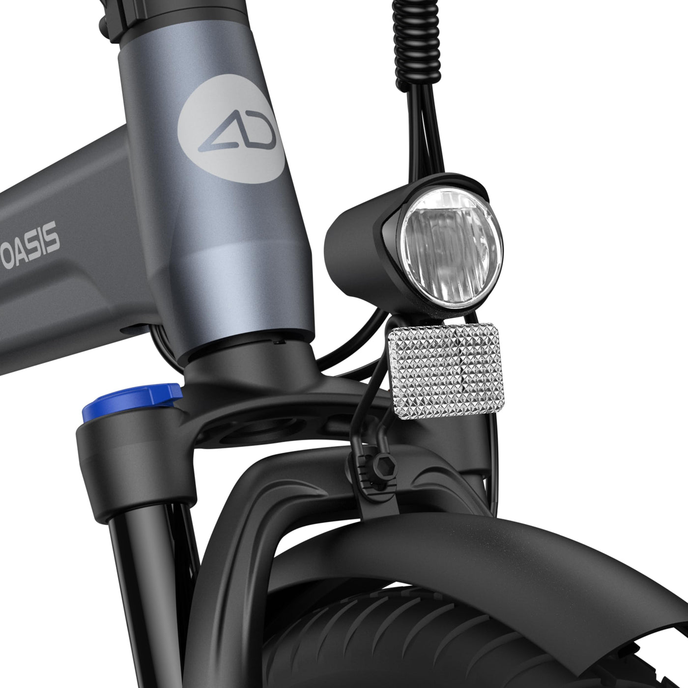 ADO E-Bike 2 × Air 20S E-Fahrrad Faltbar, klapprad Riemenantrieb,City Bike, 1 Gang, Hintermotor, ebike Damen/Herren,StVZO,ADO Smart APP,3,5-Zoll-IPS-Display (Gray+Blue)
