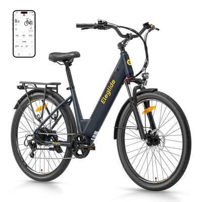 Eleglide T2 E Bike, 27,5" Trekkingrad E-Bike Herren Damen mit Hydraulische Scheibenbremsen, 36V 13Ah Akku,100km Reichweite, Elektrofahrrad mit 7-Gang-Getriebe, Pedelec Citybike EBike für Erwachsene