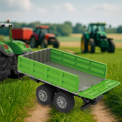 JAMARA 412412 - Kipper für Fendt 1050 - Ferngesteuerte Kippmulde hoch/Runter, Anhängerkupplung vorne, Klappbare Bordwände Bunt