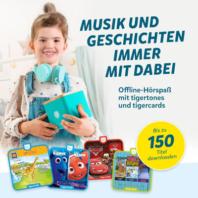 tigermedia tigerbox Touch Plus Royal Sun dunkelblau | Streaming-Hörbox für Kinder | Stereo-Klang | Farb-Touchdisplay | Hörspielbox mit Nachtlicht | Bluetooth-Kopfhöreranschluss | extra starker Akku